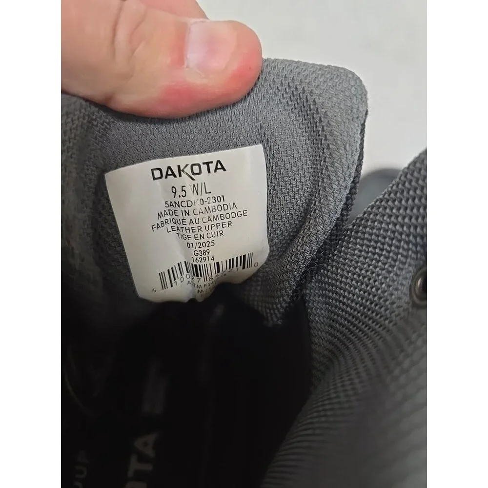 Dakota Men's 6" 2301 Aluminum Toe Comp. Plate WP Work Boots Black Size 9.5W/L - Picture 4 of 7